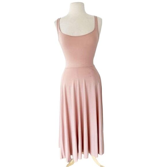 Reformation Dresses & Skirts - Reformation Sleeveless Midi Tank Dress Fit and Flare Extra Small Blush Pink NWT
